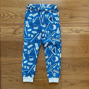 Winter Water Factory Blue Music Pattern Jogger Pants